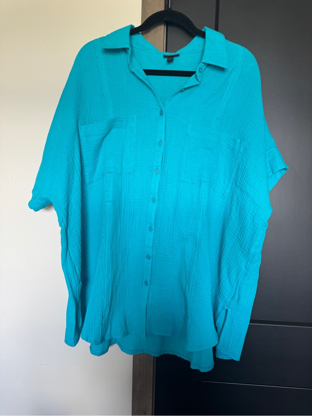 torrid Turquoise Button-Front Shirt